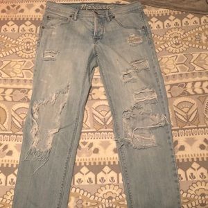 Madewell Destroyed Boy Jean
